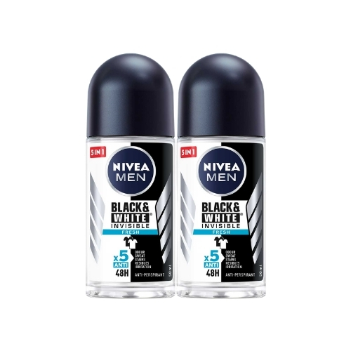 Nivea Deo Roll On Male Black&White 2 x 50 mL