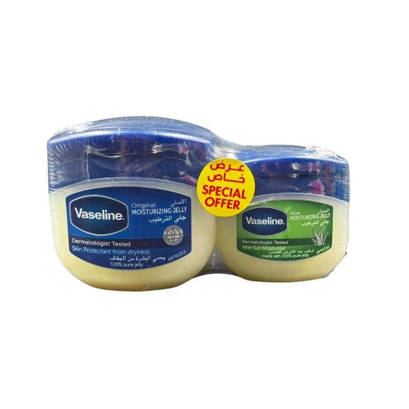 Vaseline Ptrleum Jelly250 mL Original + 100 mL Aloe